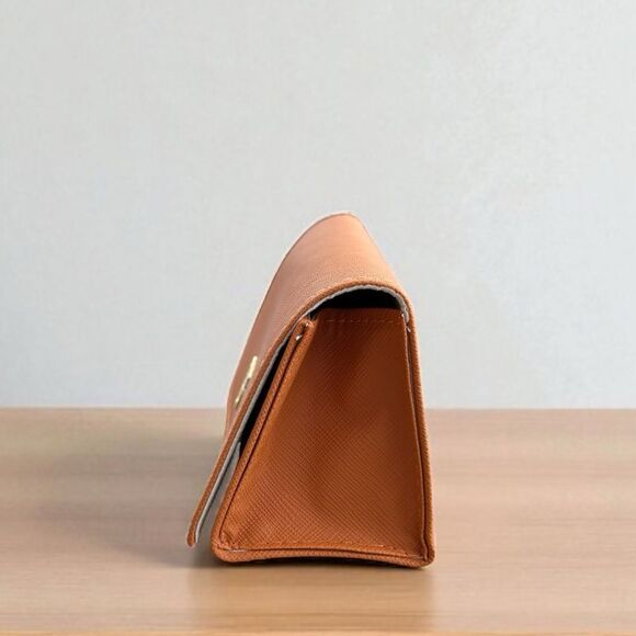 Tory Burch Glasses Case Orange and Gold - Picture 5 of 8